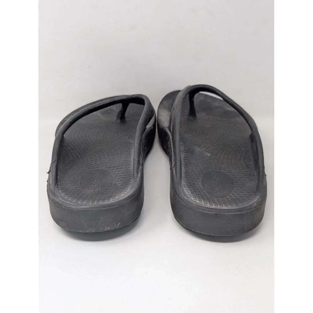 OOFOS OOriginal Recovery Foam Open Toe Sandals Black Men's 9 Women's 11 EU Sz 42